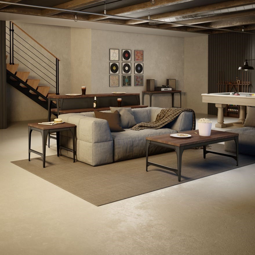 Amisco Industrial 50765/51+90497/87 Customizable Elwood Living Room